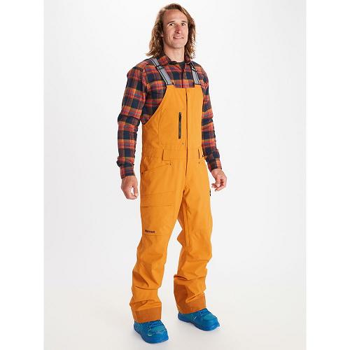 Marmot Discovery Bib Ski Pants For Mens Yellow PEU512783